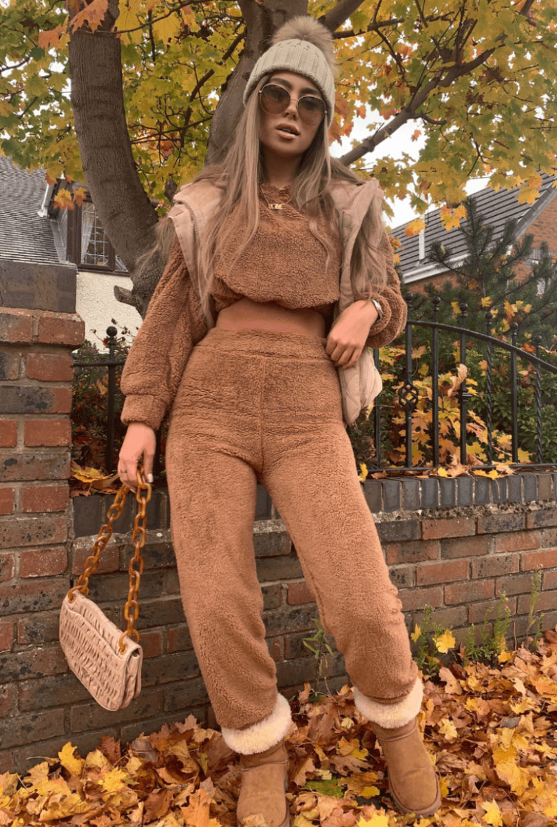 Poppy Teddy Bear Loungewear Pants Brown My Amira