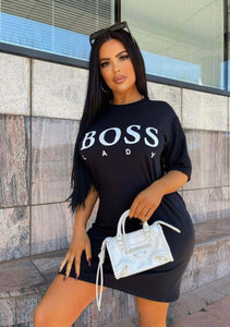 Boss Lady t-shirt dress - Black